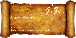 Gyuk Zsombor névjegykártya